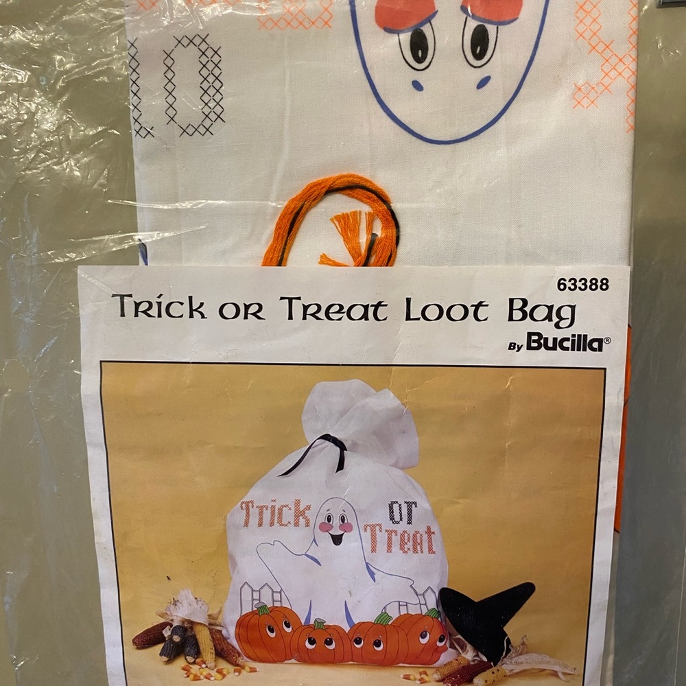 Bucilla Needlepoint Trick or Treat Loot Bag